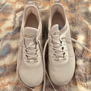 Skechers Light Gray Lace-Up Sneakers
